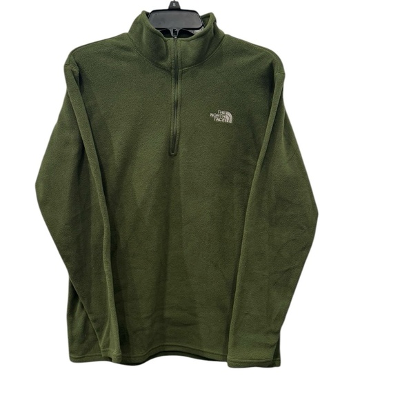Kid’s Dark Green The North Face Half Zippered Fleece- size XL - Picture 1 of 7